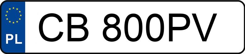 Numer rejestracyjny CB 800PV posiada PORSCHE CAYENNE - CB800PV