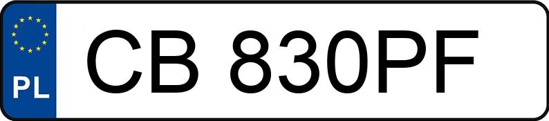 Numer rejestracyjny CB 830PF posiada BMW 346 - CB830PF Numer rejestracyjny CB 830PF posiada BMW 346 - CB830PF