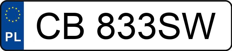 Numer rejestracyjny CB 833SW posiada VOLKSWAGEN GOLF - CB833SW