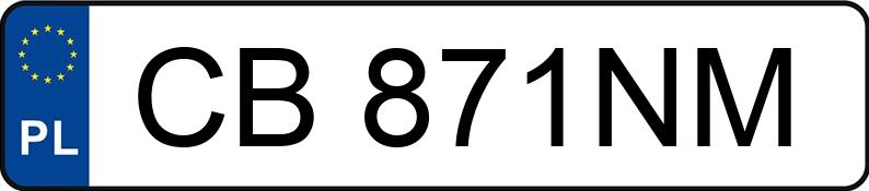 Numer rejestracyjny CB 871NM posiada BMW 116I - CB871NM