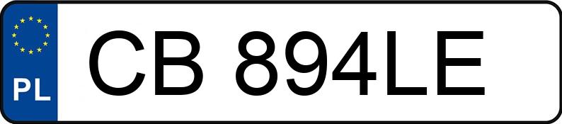 Numer rejestracyjny CB 894LE posiada KIA CEED - CB894LE