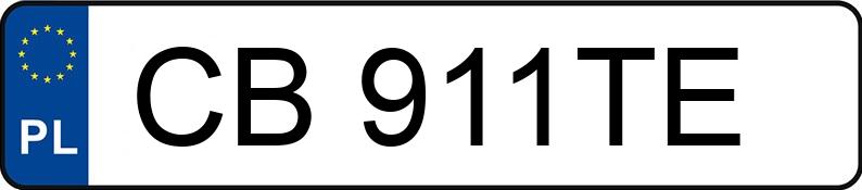 Numer rejestracyjny CB 911TE posiada PORSCHE 911 MR`19 E6d GT3 - CB911TE