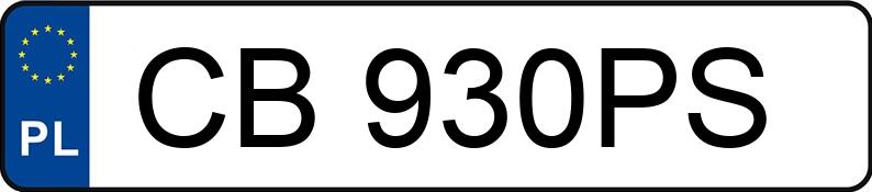 Il numero di registrazione CB 930PS ha TOYOTA PRIUS - CB930PS