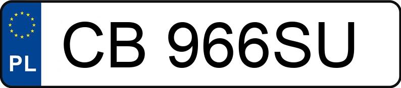Numer rejestracyjny CB 966SU posiada JEEP Grand Cherokee IV MR`14 E6 Overland - CB966SU