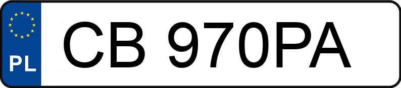 Numer rejestracyjny CB 970PA posiada MERCEDES-BENZ 110 Vito Diesel MR`96 2.7t D - CB970PA