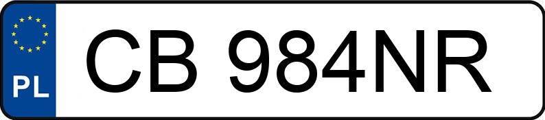 Numer rejestracyjny CB 984NR posiada TOYOTA C-HR - CB984NR