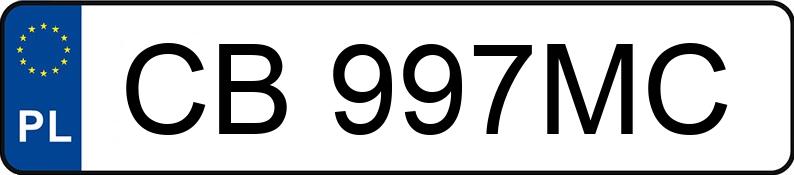 Numer rejestracyjny CB 997MC posiada FORD MONDEO - CB997MC