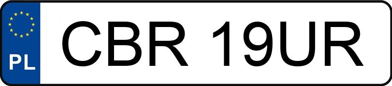 Numer rejestracyjny CBR 19UR posiada AUDI 100 - CBR19UR