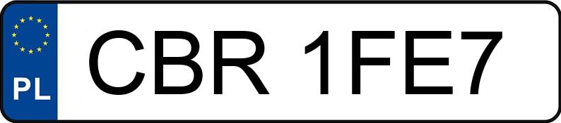 Numer rejestracyjny CBR 1FE7 posiada AUDI A3 - CBR1FE7