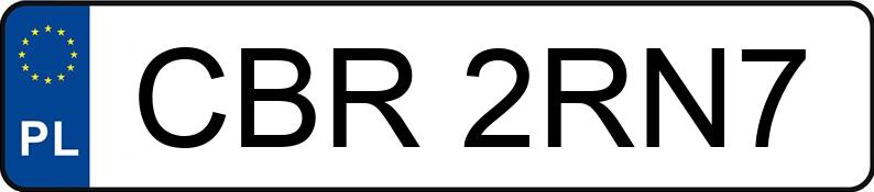 Numer rejestracyjny CBR 2RN7 posiada ZIPP Motorowery Pro XT 50 - CBR2RN7