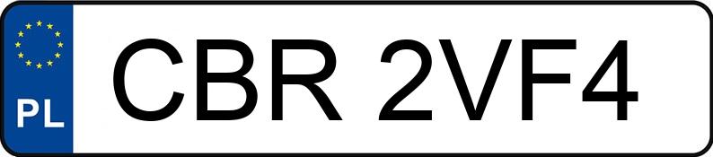 Numer rejestracyjny CBR 2VF4 posiada HONDA CR-V - CBR2VF4