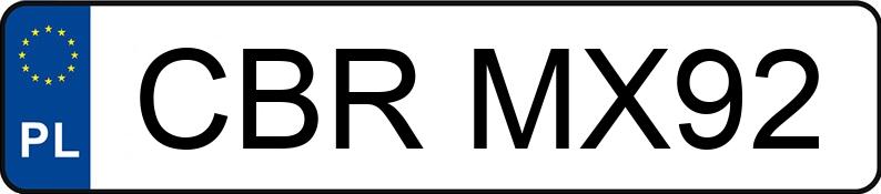 Numer rejestracyjny CBR MX92 posiada CITROEN J - CBRMX92