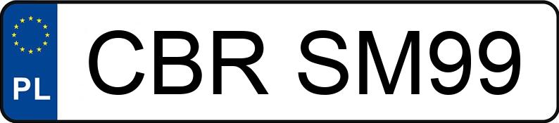Numer rejestracyjny CBR SM99 posiada SAM  - CBRSM99