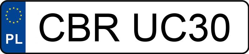 Numer rejestracyjny CBR UC30 posiada HONDA CIVIC 1.4 KAT - CBRUC30