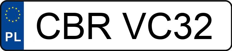 Numer rejestracyjny CBR VC32 posiada BESTUNE B70 MR`25 E6 Business - CBRVC32
