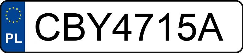 Numer rejestracyjny CBY 4715A posiada AUDI A4 AVANT - CBY4715A