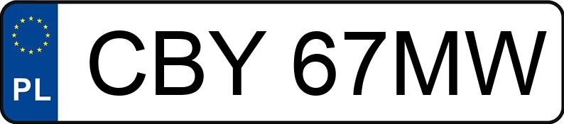 Numer rejestracyjny CBY 67MW posiada VOLKSWAGEN PASSAT 2.8 KAT. KOMBI - CBY67MW