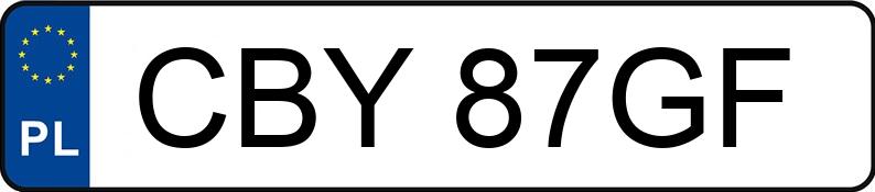 Numer rejestracyjny CBY 87GF posiada FORD MONDEO - CBY87GF