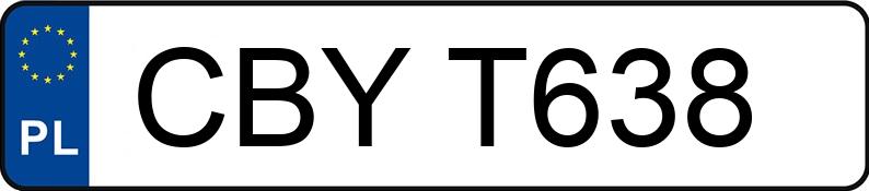 Numer rejestracyjny CBY T638 posiada VOLKSWAGEN GOLF - CBYT638