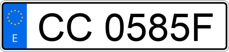 Numer rejestracyjny CC0585F posiada VOLVO 244