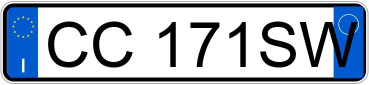 Numer rejestracyjny CC171SW posiada OPEL Corsa 3a serie