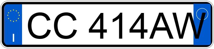 Numer rejestracyjny CC414AW posiada LANCIA Y