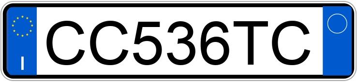 Numer rejestracyjny CC536TC posiada LANCIA Y