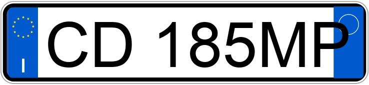 Numer rejestracyjny CD185MP posiada FIAT Punto 2a serie