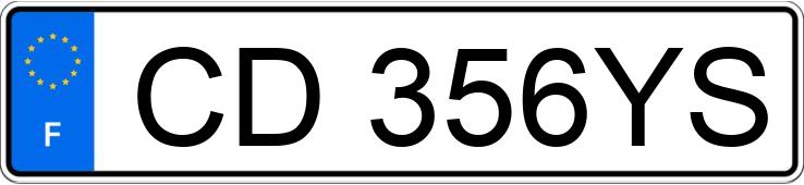 Il numero di registrazione CD356YS ha AUDI A3 SPORTBACK