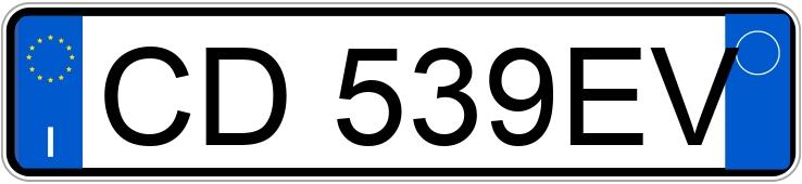 Numer rejestracyjny CD539EV posiada MINI Mini 2a serie