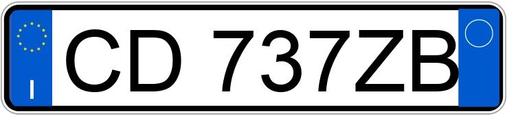 Numer rejestracyjny CD737ZB posiada IVECO Daily
