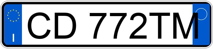 Numer rejestracyjny CD772TM posiada fiat punto