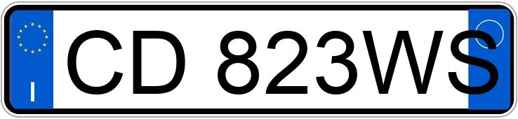 Numer rejestracyjny CD823WS posiada AUDI A3 1a serie