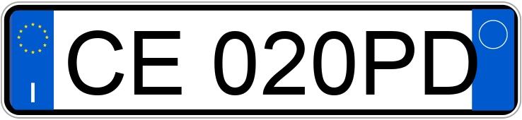 Numer rejestracyjny CE020PD posiada FIAT Punto 3a serie