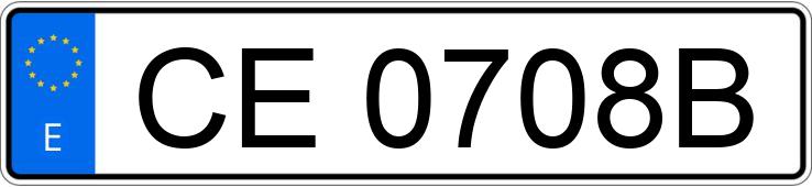 Numer rejestracyjny CE0708B posiada  