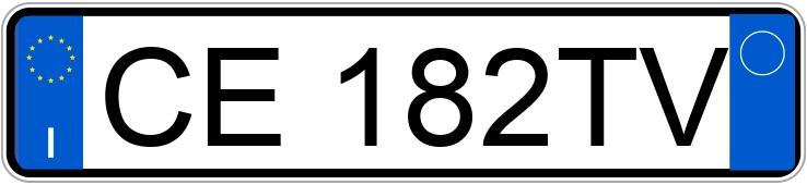 Numer rejestracyjny CE182TV posiada FIAT Punto 2a serie