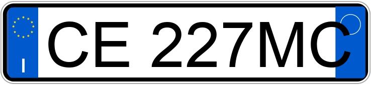 Numer rejestracyjny CE227MC posiada OPEL Agila 1a serie