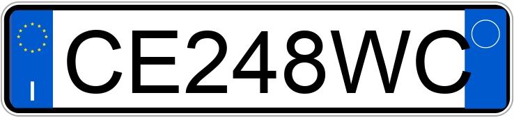 Numer rejestracyjny CE248WC posiada SMART city coupe-cabrio