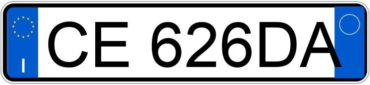 Numer rejestracyjny CE626DA posiada FIAT Multipla