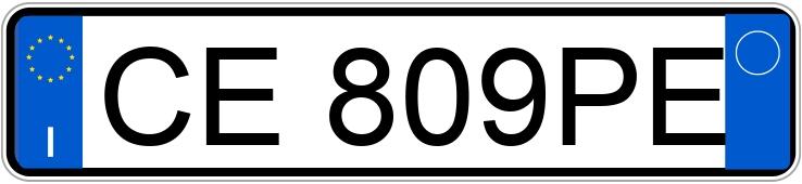 Numer rejestracyjny CE809PE posiada OPEL Zafira