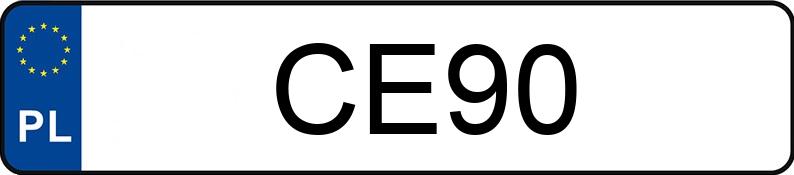 Numer rejestracyjny CE 90 posiada MERCEDES-BENZ CL 63 AMG MR`06 E4 216 CL 63 AMG MR`06 E4 216 - CE90