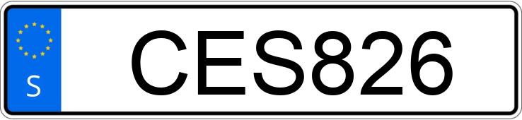 Die Registrierungsnummer CES826 hat Mercedes-Benz 400 SE