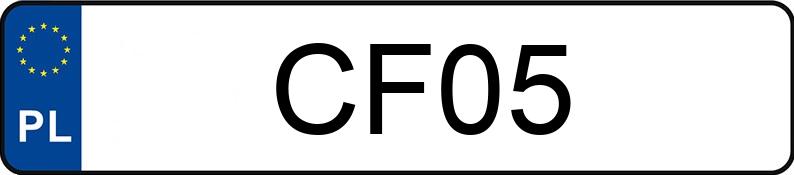 Numer rejestracyjny CF 05 posiada CHEVROLET (USA) Astro Van I 4.3 Kat. 2.3t CS AWD Aut. - CF05