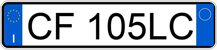 Numer rejestracyjny CF105LC posiada FIAT Seicento