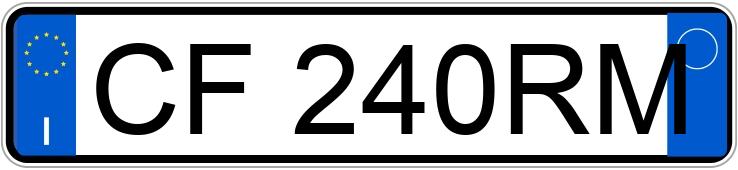 Numer rejestracyjny CF240RM posiada FIAT Seicento