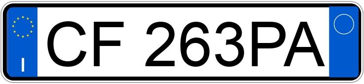 Numer rejestracyjny CF263PA posiada BMW Serie 3