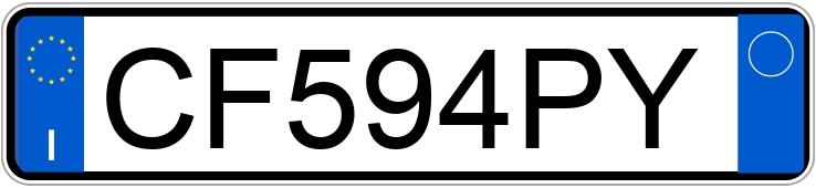 Numer rejestracyjny CF594PY posiada TOYOTA Corolla