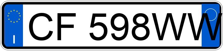 Numer rejestracyjny CF598WW posiada TOYOTA RAV4 2a serie