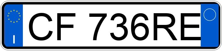 Numer rejestracyjny CF736RE posiada FIAT Seicento