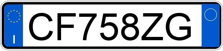 Numer rejestracyjny CF758ZG posiada PEUGEOT 206